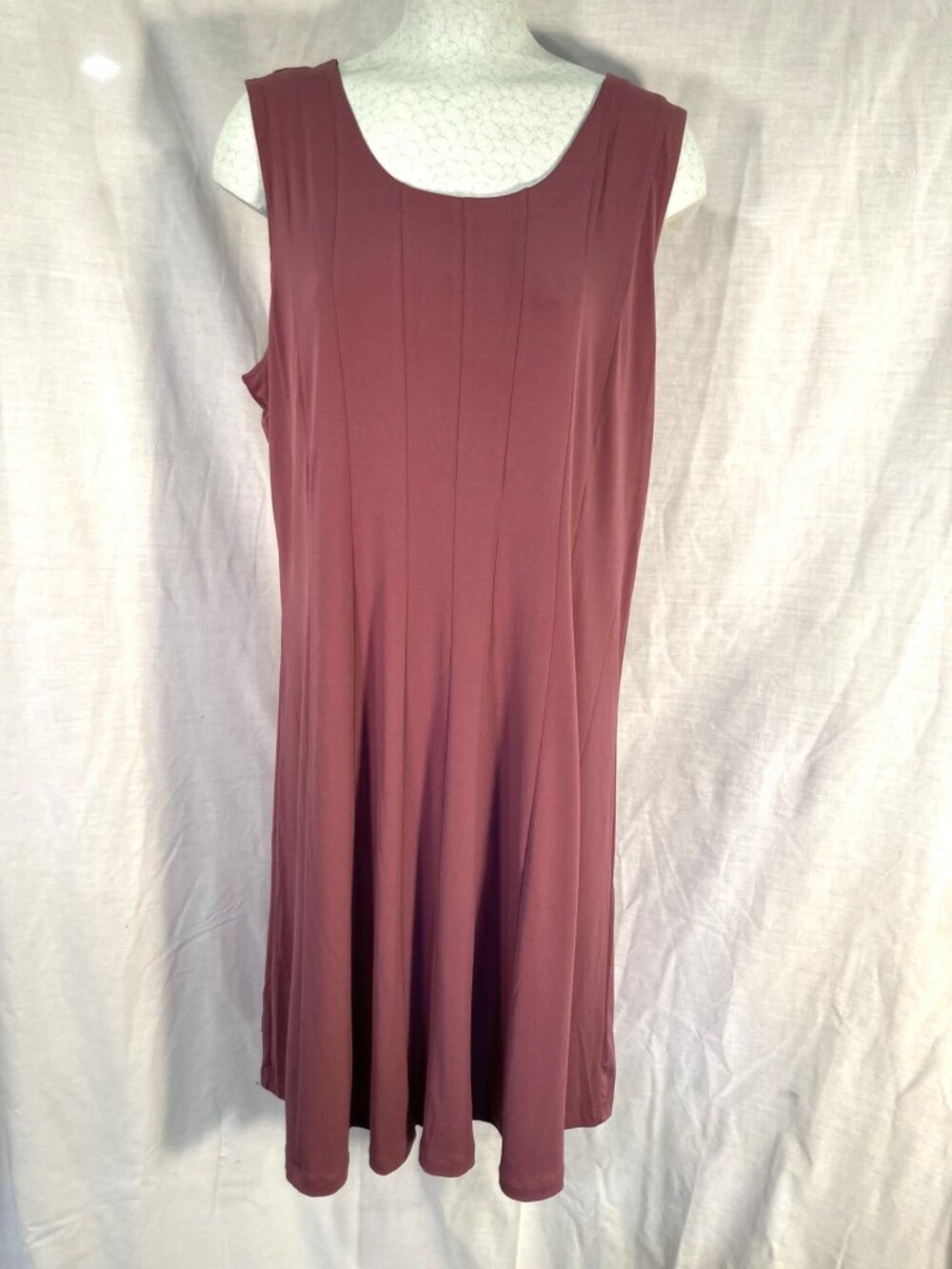Coldwater Creek Fit and Flare Seamed Knit Sleeveless Dress